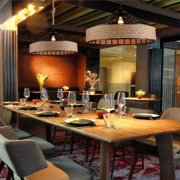 Glowing Homes Rope Candlestick Pendant Lamp Round Pendant Lights (Bulb not Included)